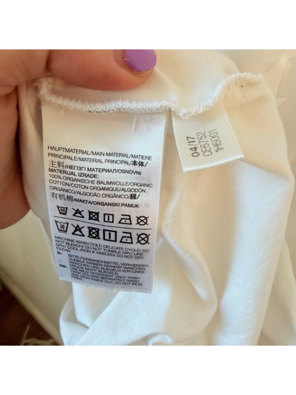 Y-3 Adidas Yohji Yamamoto White Long Sleeve Organic Cotton Tee With Minimal Fron - Picture 5 of 6
